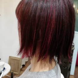 ピンクのハイライト